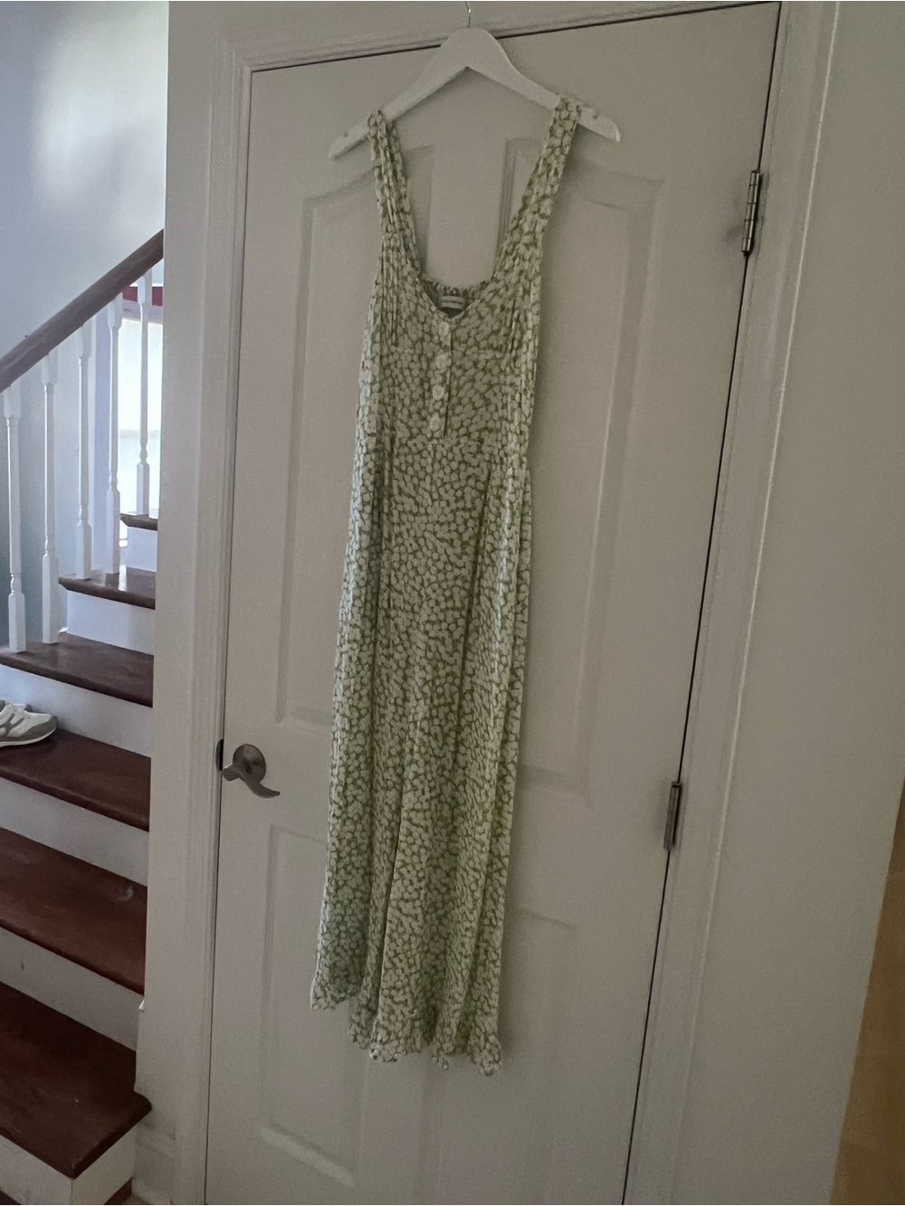 Faithfull the Brand Light Green Floral Maxi Dress